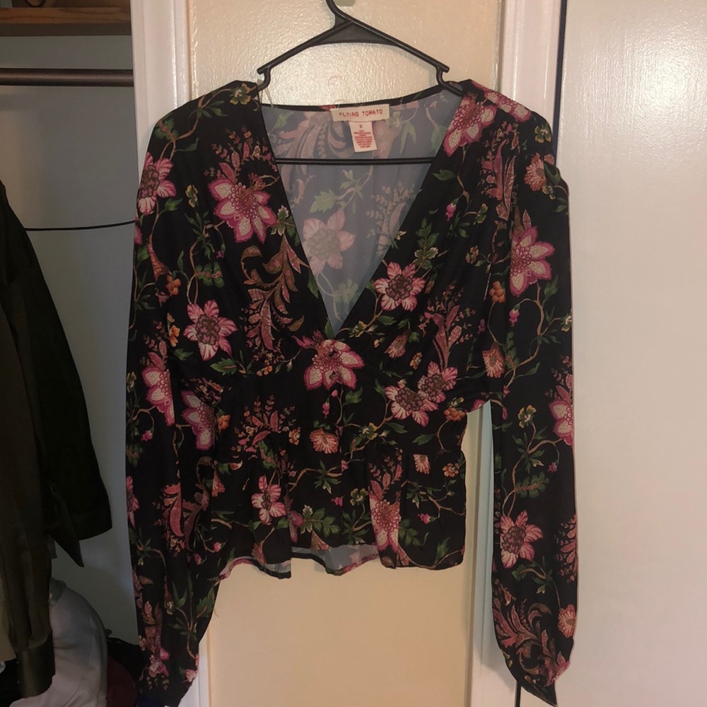 Colorful floral top
